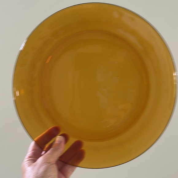 🍂5 Vintage KIG Indonesia Amber Glass 10” Plates🍂 - Picture 3 of 4